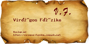 Virágos Füzike névjegykártya